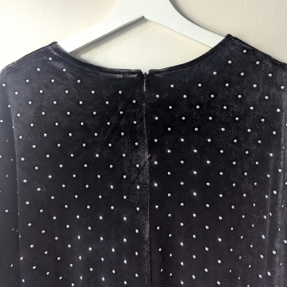 H&M Black Velvet Silver Studded Dress - Picture 4 of 6